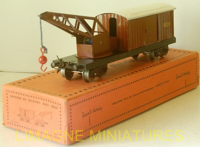 Wagon De Secours Avec Grue – Train Hornby – Échelle O – Occasion